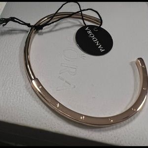 Pandora signature I-D bangle bracelet